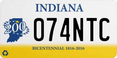 IN license plate 074NTC