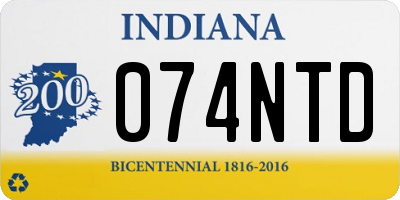 IN license plate 074NTD