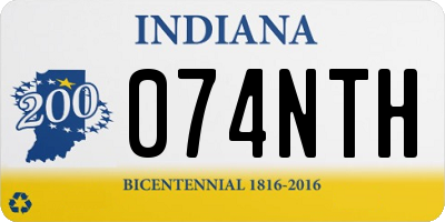 IN license plate 074NTH