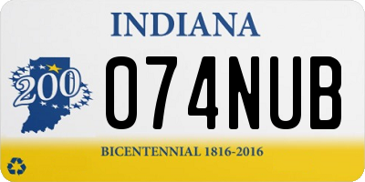 IN license plate 074NUB