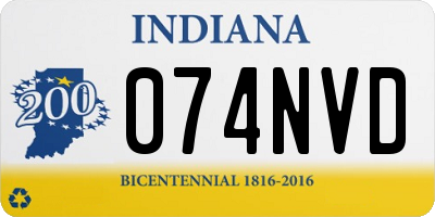 IN license plate 074NVD
