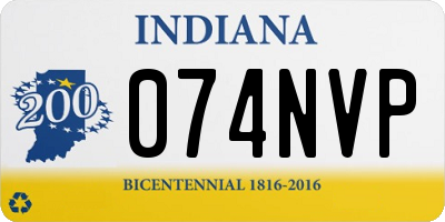 IN license plate 074NVP