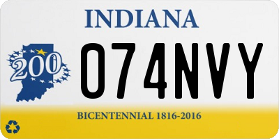 IN license plate 074NVY