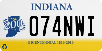 IN license plate 074NWI