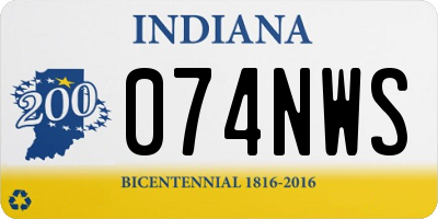 IN license plate 074NWS