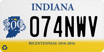 IN license plate 074NWV