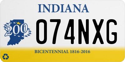 IN license plate 074NXG