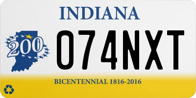 IN license plate 074NXT
