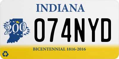 IN license plate 074NYD
