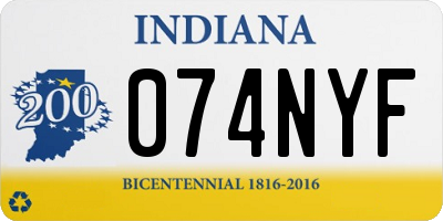 IN license plate 074NYF
