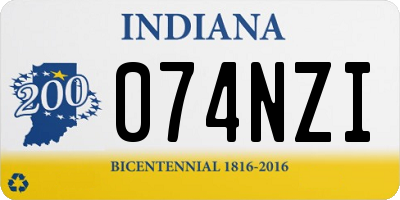 IN license plate 074NZI