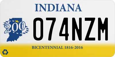 IN license plate 074NZM