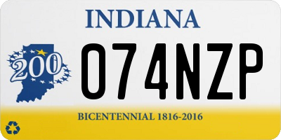 IN license plate 074NZP