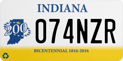 IN license plate 074NZR
