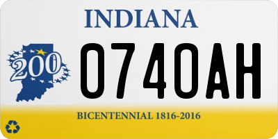 IN license plate 074OAH