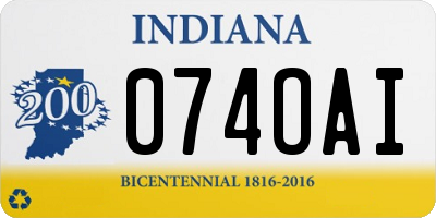 IN license plate 074OAI