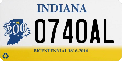 IN license plate 074OAL
