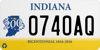IN license plate 074OAQ