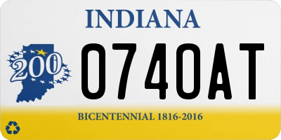 IN license plate 074OAT