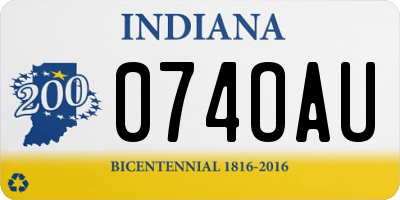 IN license plate 074OAU
