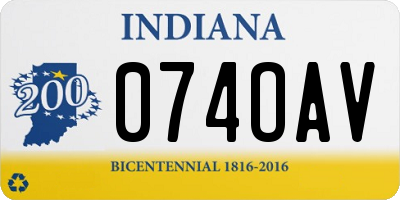 IN license plate 074OAV