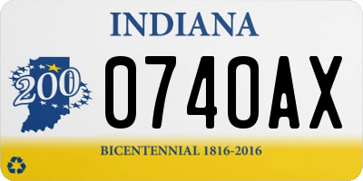 IN license plate 074OAX