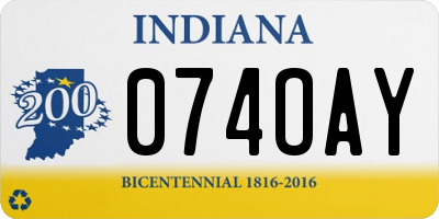 IN license plate 074OAY