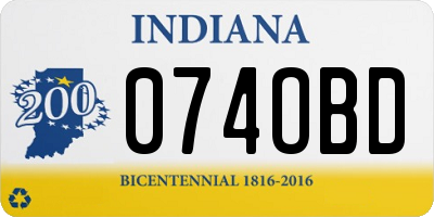 IN license plate 074OBD