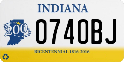 IN license plate 074OBJ