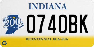 IN license plate 074OBK