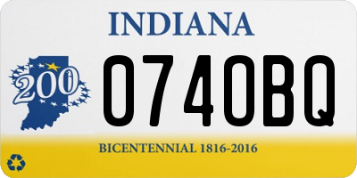 IN license plate 074OBQ