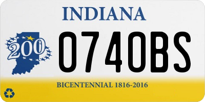 IN license plate 074OBS