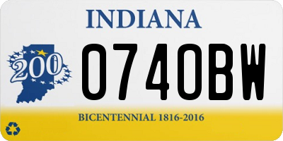 IN license plate 074OBW