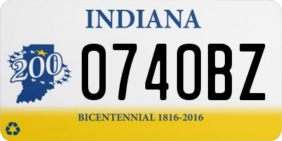 IN license plate 074OBZ