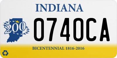 IN license plate 074OCA