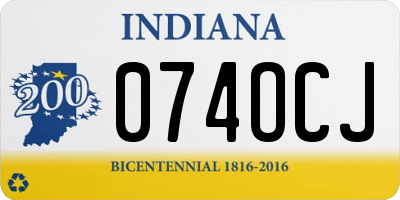 IN license plate 074OCJ