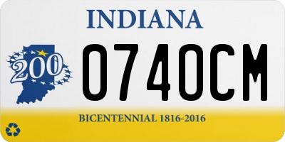 IN license plate 074OCM