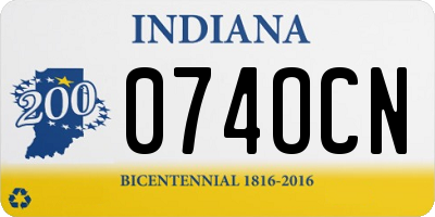 IN license plate 074OCN