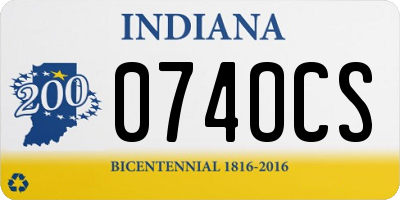 IN license plate 074OCS
