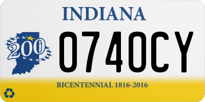 IN license plate 074OCY