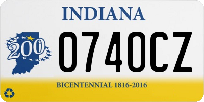 IN license plate 074OCZ