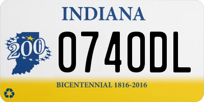 IN license plate 074ODL
