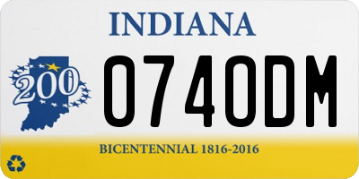 IN license plate 074ODM
