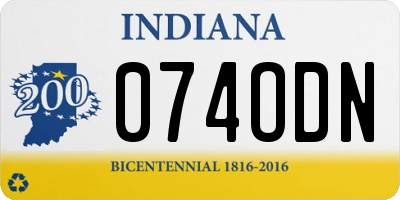 IN license plate 074ODN