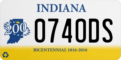 IN license plate 074ODS