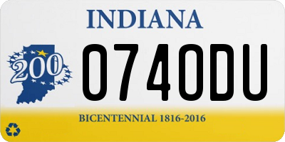 IN license plate 074ODU