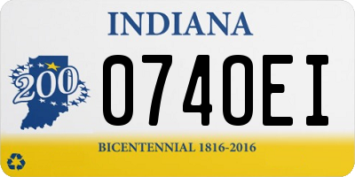 IN license plate 074OEI