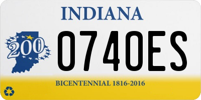 IN license plate 074OES