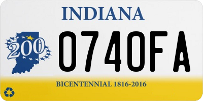 IN license plate 074OFA