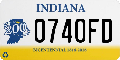 IN license plate 074OFD